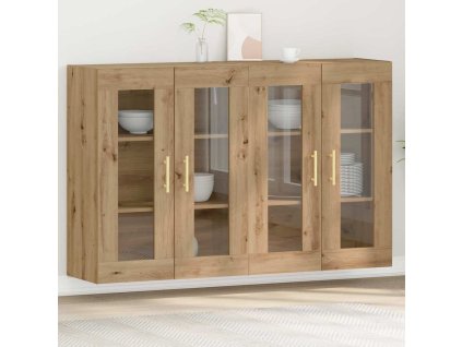 Nástěnné skříně 2 pcs Artisanový dub 69,5 x 34 x 90 cm 3334306