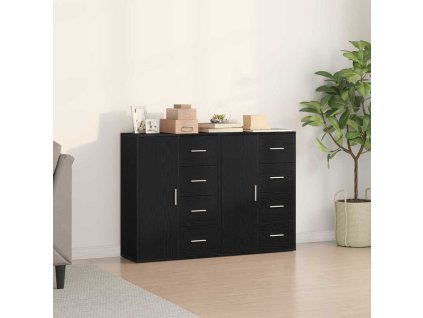 Servírovací skříň se zásuvkou 2 pcs Černý dub 60 x 31 x 84 cm 3334313