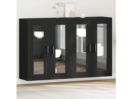 Nástěnné skříně 2 pcs Černý dub 69,5 x 34 x 90 cm 3334316