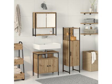 3dílná sada nábytku do koupelny Artisan Oak z kompozitního dřeva 3334377