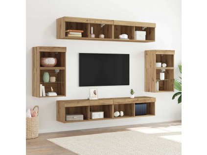 Sestava TV skříněk Nástěnný 8 pcs dub artisan Kompozitní dřevo 3334387