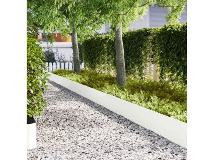 Okraj trávníku 30 pcs Bílá 100 x 0,05 x 20 cm 3335782