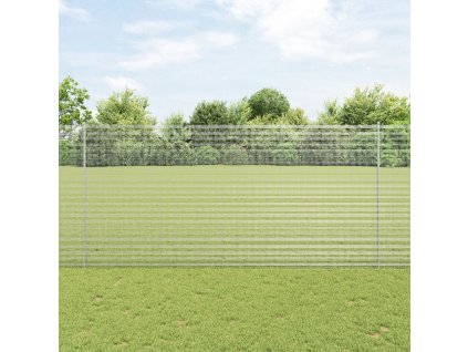 Svařovaná drátěná oplocení s 10 U sloupky Stříbrná 1,5x10 m Ocel 3336337