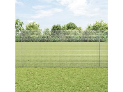 Svařovaná drátěná clona s 44 U sloupky Stříbrná 1,2x50 m Ocel 3336399