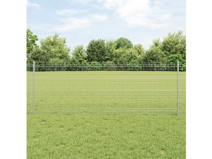 Svařovaný drátěný plot s 44 U sloupky Stříbrný 0.8x100 m Ocel 3336426