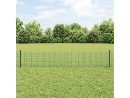 Svářený drátěný plot s 5 U sloupky Zelený 0,4x10 m Ocel 3336429