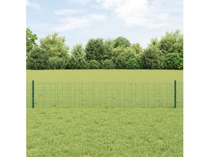 Svařované drátěné oplocení s 44 U sloupky Zelené 0.4x100 m Ocel 3336531