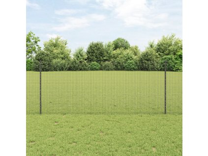 Svařovaný drátěný plot se 44 U sloupky Šedý 1x50 m Ocel 3336634