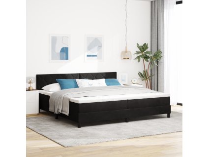 Boxspring postel s matrací černá 200x200 cm samet 3339262