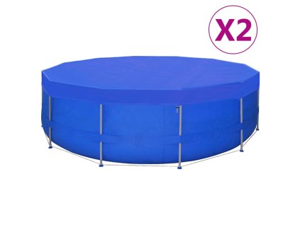 Krycí plachty na bazén 2 ks PE kulaté 540 cm 90 g/m² 3082802
