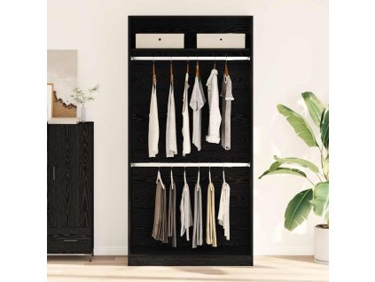 Šatní skříň Černý dub 100 x 50 x 200 cm Kompozitní dřevo 3345115