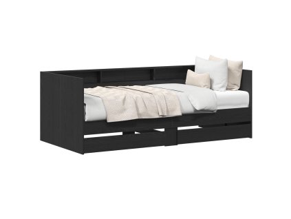 Denní postel se zásuvkou Šedá 90 x 200 cm kompozitní dřevo 3345120