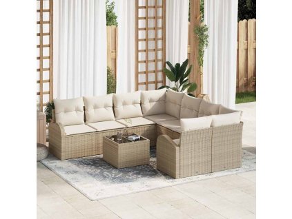 Sada zahradních pohovek Béžová 55 x 55 x 37 cm polyratan 3345981