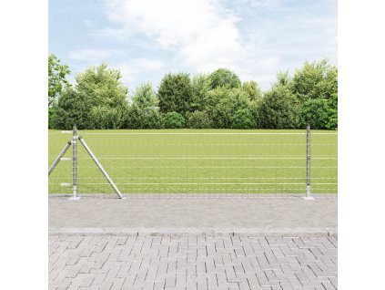 Euro plot s 7 přírubovými sloupky 0.4x10 m z pozinkované oceli 3350997