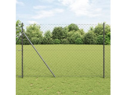 Řetězový plot Sada 2 Šedá Ocel 25 x 1,5 m Odolný 3351120