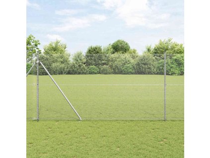 Plotový sloupek. Stříbrná 50 x 1,5 m (19 x 19 mm síťovina) Ocel 3352010