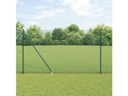 Plotový sloupek. Zelená 50 x 1,5 m (12 x 12 mm síť) Ocel a PVC 3352127