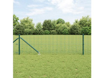 Svařený drátěný plot s 13 kolíky s hrotem Zelený 0.8x100 m Ocel 3352143