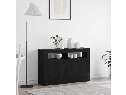Servírovací skříň Černý dub 116 x 30 x 75 cm kompozitní dřevo 3333885