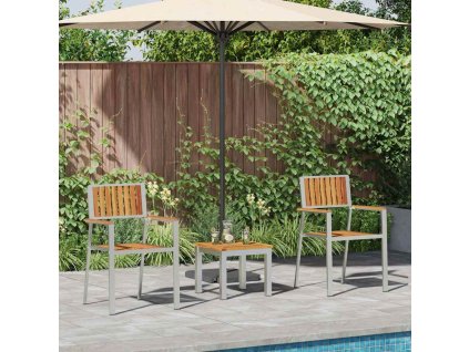 Zahradní jídelní souprava 3 pcs Hnědá Masivní akátové dřevo 3334841