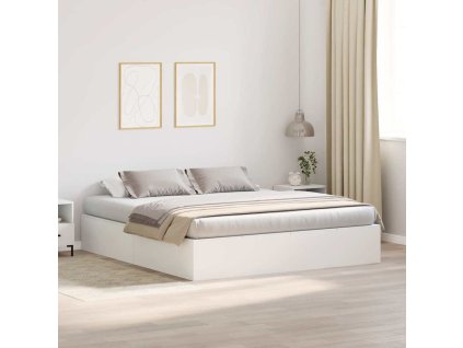 Rám postele s úložným prostorem s úložištěm Bílá 200 x 200 cm 3335357