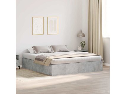 Rám postele s úložným prostorem Betonově šedá 180 x 200 cm 3335400