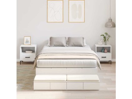 Rám postele s úložným prostorem Bílá 120 cm kompozitní dřevo 3335685