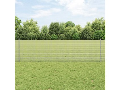 Svařovaný drátěný plot se 44 U sloupky Stříbrný 0.6x100 m Ocel 3336420