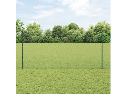 Sloupky plotu vidaXL 11 ks U-Channel Zelené 120 cm Ocel, Zelený šestiúhelníkový plot vidaXL 1,2x50 m Ocel 3336757