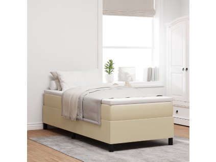 Boxspring postel světle zelená šedá 100x200 cm sametová látka 3337396