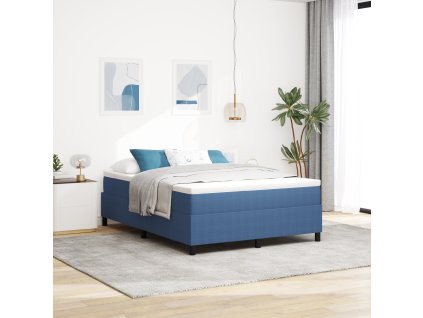 Boxspring postel Modrá 160x200 cm manšestr 3337420