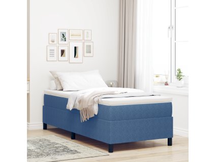 Box Spring Bed s matrací Modrá 90x200 cm Kordurovková látka 3337445