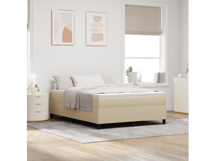 Box Spring Bed with Mattress Světle zelená šedá 140x200 cm Kordurová tkanina 3337466