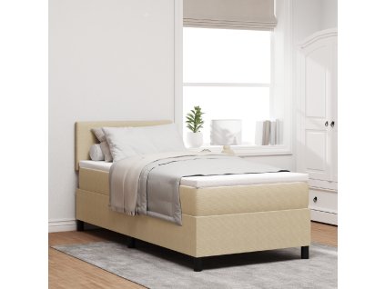 Box Spring Bed s matrací sv.hl. Zelená Šedá Jednolůžková Kordurová tkanina 3337494