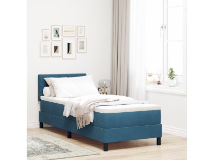 Boxspring postel s matrací tmavě modrá 80x200 cm samet 3339204