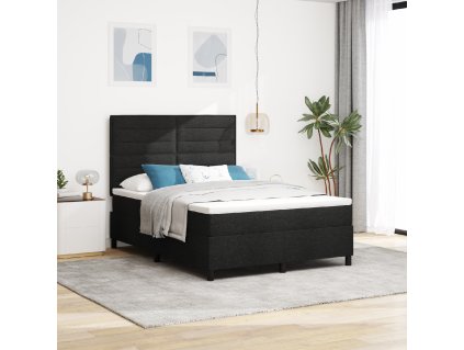 Boxspring postel s matrací Černá 160x200 cm Látka 3339324