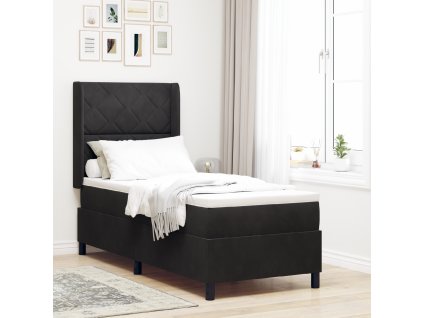 Boxspring postel vidaXL s matrací Černá 80x200 cm Samet 3342034