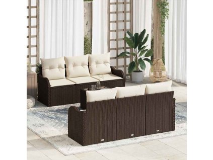 Sada zahradních pohovek Hnědá 55 x 55 x 37 cm polyratan 3345588