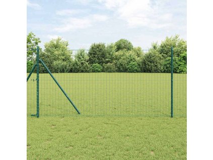 Plot s sloupkem Zelená 1,2 x 25 m Ocel a PVC 3350325