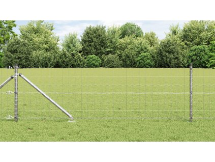 Evropský plot s 13 hrotovými sloupky 0.6x25 m Pozinkovaná ocel 3350769