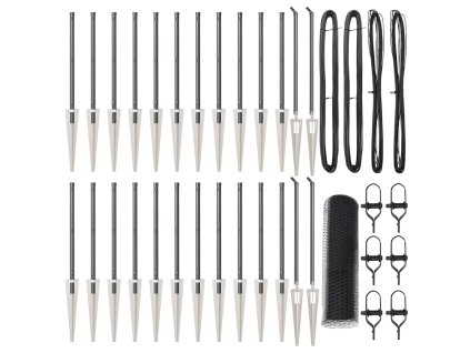 Plotový sloupek. Šedá 50 x 0,6 m (25 mm síť) Ocel a PVC 3353264