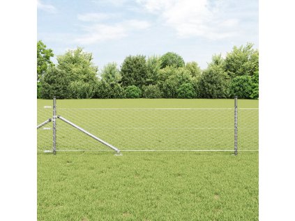 Hexagonální plot vidaXL 0.4x10 m Pozinkovaná ocel, Plotové sloupky vidaXL s hrotem 7 ks Ø32 mm 60 cm Pozinkovaná ocel 3353326