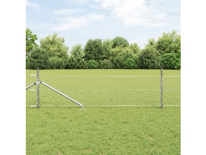 Hexagonální plot vidaXL 0.4x10 m Pozinkovaná ocel, Sloupky plotu vidaXL s hrotem 7 ks Ø32 mm 60 cm Pozinkovaná ocel 3353327
