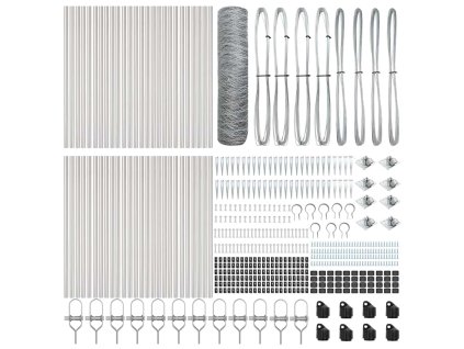 Plotový sloupek. Stříbrná 100 x 0,8 m (síť 36 mm) Ocel 3353446