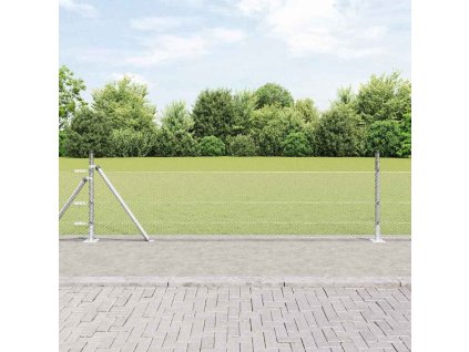 Plotový sloupek. Stříbrná 10 x 0,5 m (13 mm síť) Ocel 3353750