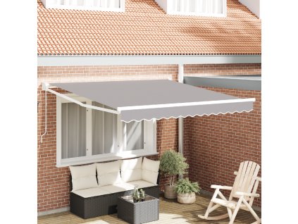 Manuální vysouvací markýza vidaXL Světle šedá 350x250 cm, Náhradní potah pro markýzu 3,5x2,5 m Světle šedý 3330383