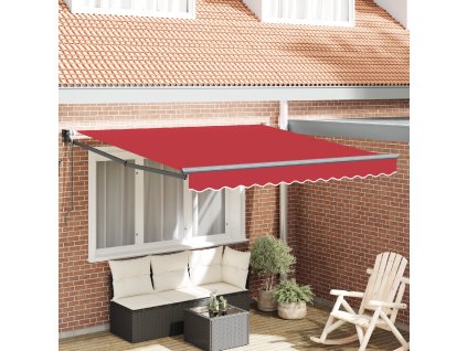 Automatická výsuvná markýza červená 350x250 cm 3330440