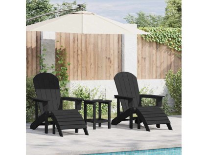 Zahradní křeslo 2 pcs Černá 83 x 74 x 92 cm Polyethylen 3335844