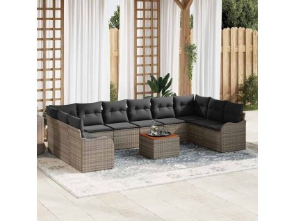 Sada zahradních pohovek 11 pcs Šedá 3356172