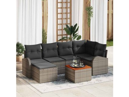 Sada zahradních pohovek 7 pcs Šedá 3356270